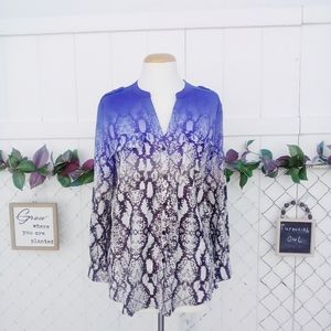 Calvin Klein python print shirt - Purple ombre